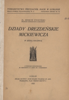 Dziady drezdeńskie Mickiewicza
