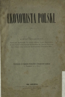 Ekonomista Polski T. 15, z. 7 (1893)
