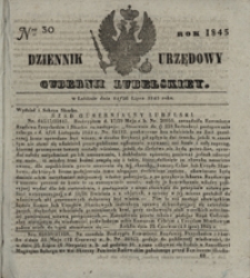 Dziennik Urzędowy Guberni Lubelskiey 1845, Nr 30 + dodatek I + dodatek II