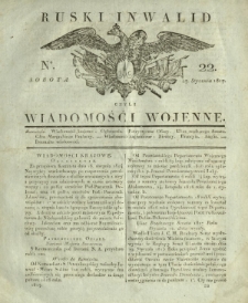Ruski Inwalid czyli wiadomości wojenne. 1817, nr 22 (27 stycznia)