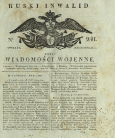 Ruski Inwalid czyli wiadomości wojenne. 1817, nr 241 (16 Października)