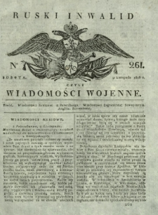 Ruski Inwalid czyli wiadomości wojenne. 1818, nr 261 (9 listopada)