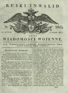 Ruski Inwalid czyli wiadomości wojenne. 1818, nr 260 (8 listopada)