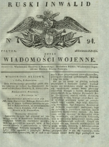 Ruski Inwalid czyli wiadomości wojenne. 1818, nr 94 (26 kwietnia)