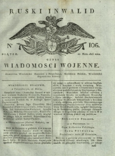 Ruski Inwalid czyli wiadomości wojenne. 1818, nr 106 (10 maja)
