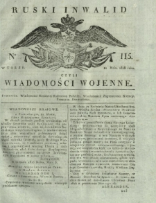 Ruski Inwalid czyli wiadomości wojenne. 1818, nr 115 (21 maja)