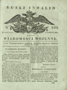 Ruski Inwalid czyli wiadomości wojenne. 1818, nr 244 (20 października)