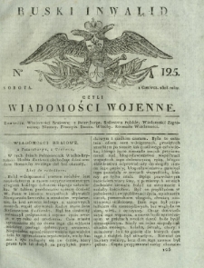 Ruski Inwalid czyli wiadomości wojenne. 1818, nr 125 (1 czerwca)