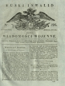 Ruski Inwalid czyli wiadomości wojenne. 1818, nr 126 (2 czerwca)