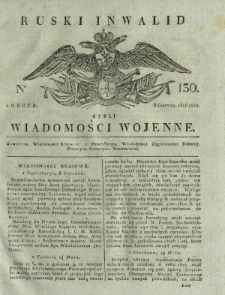 Ruski Inwalid czyli wiadomości wojenne. 1818, nr 130 (8 czerwca)