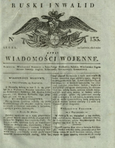 Ruski Inwalid czyli wiadomości wojenne. 1818, nr 133 (12 czerwca)