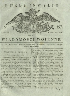 Ruski Inwalid czyli wiadomości wojenne. 1818, nr 157 (11 lipca)