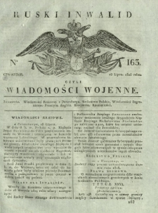 Ruski Inwalid czyli wiadomości wojenne. 1818, nr 163 (18 lipca)
