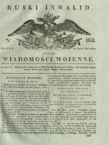 Ruski Inwalid czyli wiadomości wojenne. 1818, nr 168 (24 ipca)