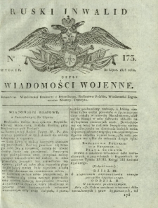 Ruski Inwalid czyli wiadomości wojenne. 1818, nr 173 (30 lipca)