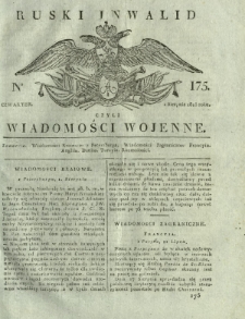 Ruski Inwalid czyli wiadomości wojenne. 1818, nr 175 (1 sierpnia)