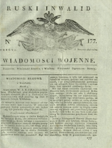 Ruski Inwalid czyli wiadomości wojenne. 1818, nr 177 (3 sierpnia)