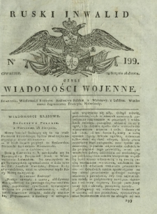Ruski Inwalid czyli wiadomości wojenne. 1818, nr 199 (29 sierpnia)