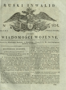 Ruski Inwalid czyli wiadomości wojenne. 1818, nr 204 (4 września)