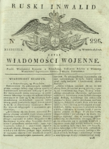 Ruski Inwalid czyli wiadomości wojenne. 1818, nr 226 (29 września)