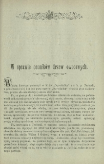 Ogrodnik Polski : dwutygodnik poświęcony wszystkim gałęziom ogrodnictwa T. 23, Nr 23 (1901)