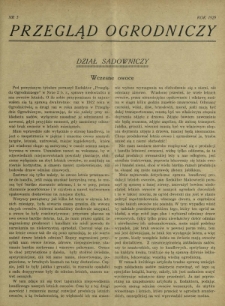 Przegląd Ogrodniczy R. 12, Nr 5 (1929)