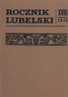 Rocznik Lubelski T. 18 (1975)