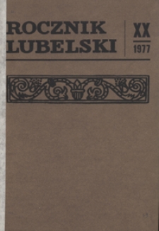 Rocznik Lubelski T. 20 (1977)