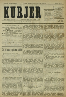 Kurjer / redaktor i wydawca Stanisław Korczak. - R. 3, nr 96 (28 kwietnia 1908)