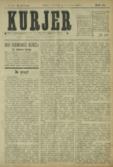 Kurjer / redaktor i wydawca Stanisław Korczak. - R. 3, nr 134 (14 czerwca 1908)