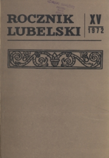 Rocznik Lubelski T. 15 (1972)