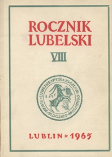 Rocznik Lubelski T. 8 (1965)