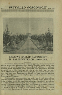Przegląd Ogrodniczy : organ Małopolskiego Tow. Ogrodniczego we Lwowie R. 8, Nr 3 (1925)