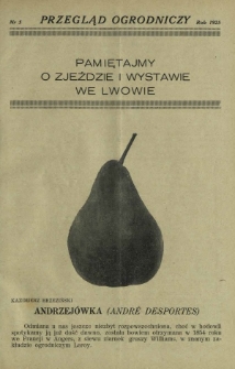 Przegląd Ogrodniczy : organ Małopolskiego Tow. Ogrodniczego we Lwowie R. 8, Nr 5 (1925)