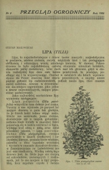 Przegląd Ogrodniczy : organ Małopolskiego Tow. Ogrodniczego we Lwowie R. 8, Nr 8 (1925)