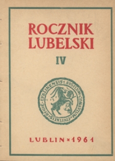 Rocznik Lubelski T. 4 (1961)