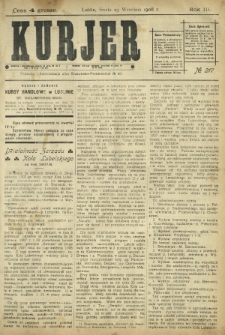 Kurjer / redaktor i wydawca Stanisław Korczak. - R. 3, nr 217 (23 września 1908)