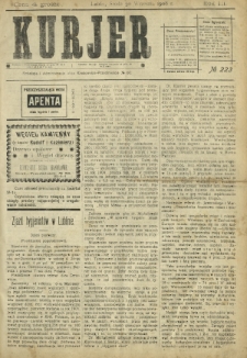 Kurjer / redaktor i wydawca Stanisław Korczak. - R. 3, nr 223 (30 września 1908)
