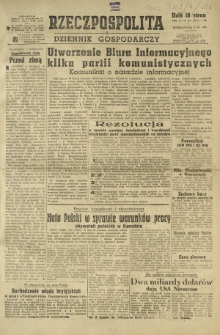 Rzeczpospolita i Dziennik Gospodarczy. R. 4, nr 274 (6 października 1947)