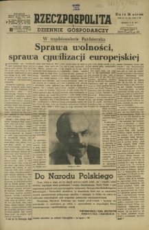 Rzeczpospolita i Dziennik Gospodarczy. R. 4, nr 306 (8 listopada 1947)