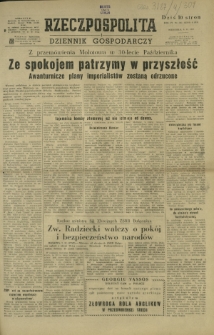 Rzeczpospolita i Dziennik Gospodarczy. R. 4, nr 307 (9 listopada 1947)