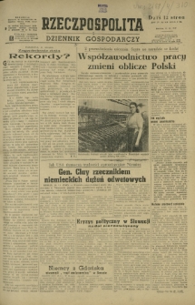 Rzeczpospolita i Dziennik Gospodarczy. R. 4, nr 310 (12 listopada 1947)