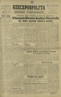 Rzeczpospolita i Dziennik Gospodarczy. R. 4, nr 322 (24 listopada 1947)
