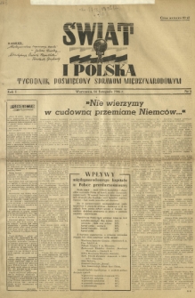 Świat i Polska : tygodnik poświęcony sprawom międzynarodowym R. 1, Nr 2 (1946)