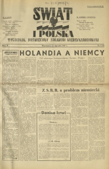 Świat i Polska : tygodnik poświęcony sprawom międzynarodowym R. 2, Nr 2 (1947)