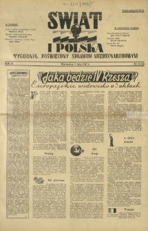 Świat i Polska : tygodnik poświęcony sprawom międzynarodowym R. 2, Nr 5 (1947)
