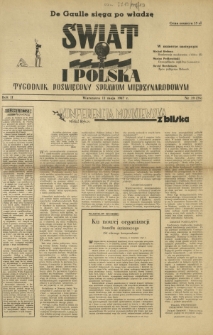 Świat i Polska : tygodnik poświęcony sprawom międzynarodowym R. 2, Nr 19 (1947)