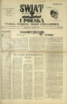 Świat i Polska : tygodnik poświęcony sprawom międzynarodowym R. 2, Nr 35 (1947)