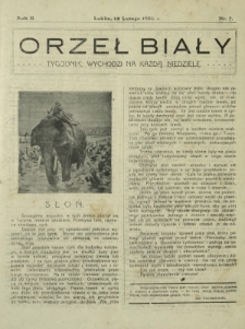 Orzeł Biały : tygodnik, wychodzi na każdą niedzielę. - R. 2, nr 7(14 lutego 1926)