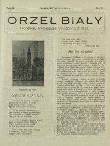 Orzeł Biały : tygodnik, wychodzi na każdą niedzielę. - R. 2, nr 9 (28 lutego 1926)